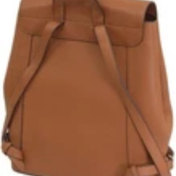 ♠️Kate Spade Lena Pebbled Leather Large Flap Backpack, NWT, Warm Gingerbread - Picture 4 of 8